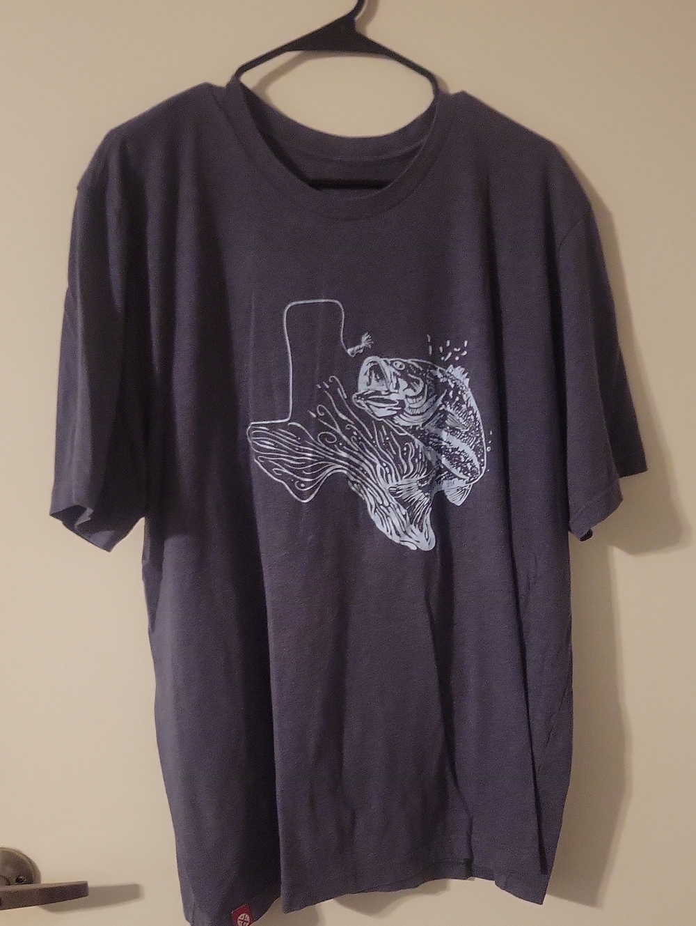 Men's Short Sleeve Fishing Graphic Tee - Navy